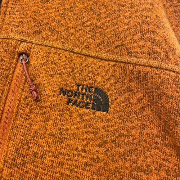 The North Face Men's Orange Zip-Up Sweater Large - Picture 6 of 6